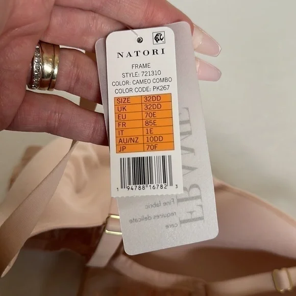 NATORIFRAME CONTOUR UNDERWIRE BRA size 32DD NWT